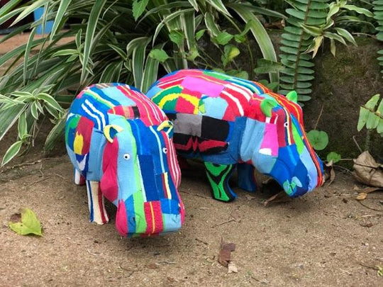 Hippo Flip Flop Sculpture (Medium)