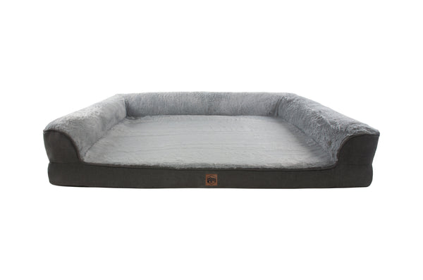 3-sided orthopaedic dog sofa bed for neck and joint support, local delivery in Tralee, Kerry and Ireland.
